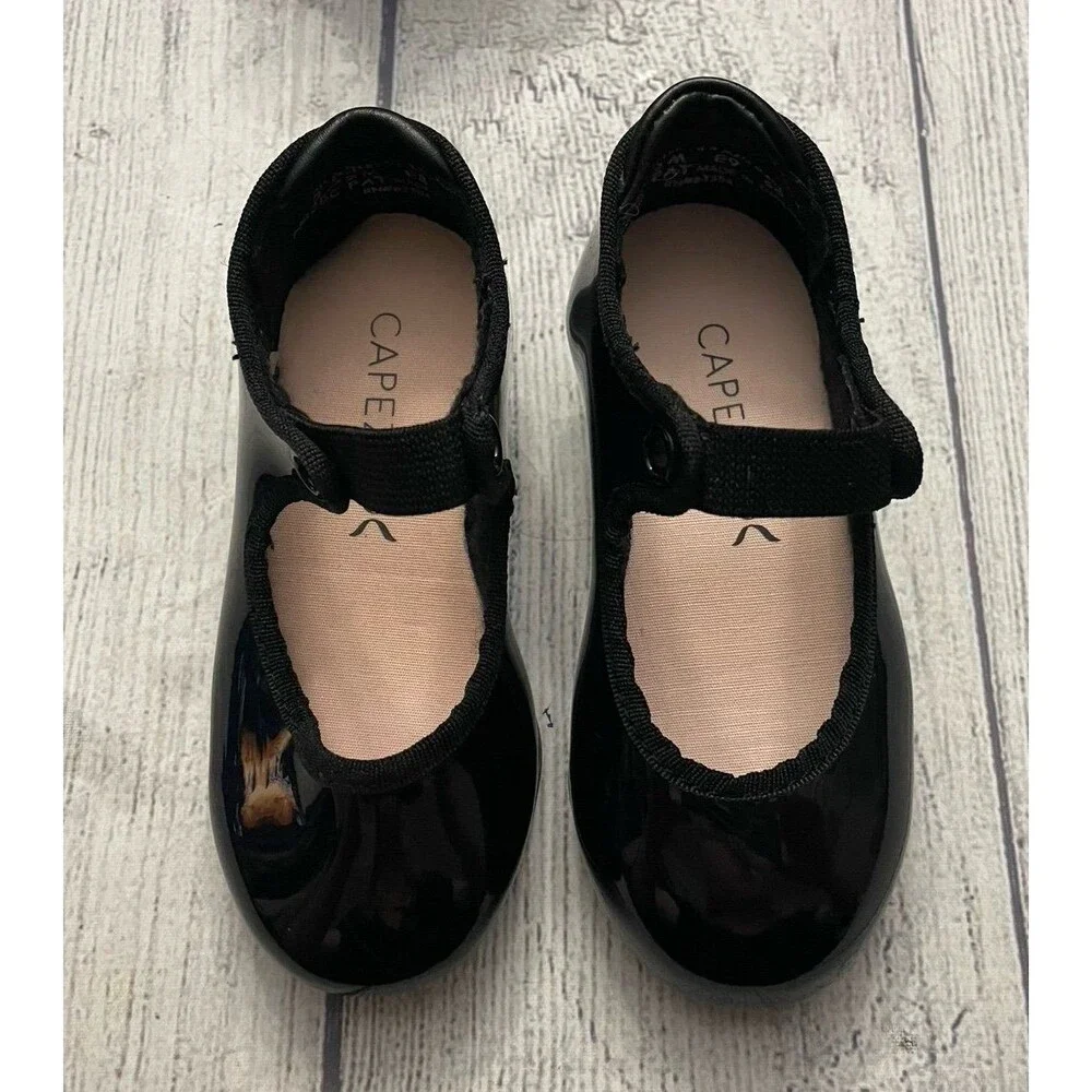 Black Capezio Little Girl Toddler Tap Dance Dancing Shoes, Size 5.5